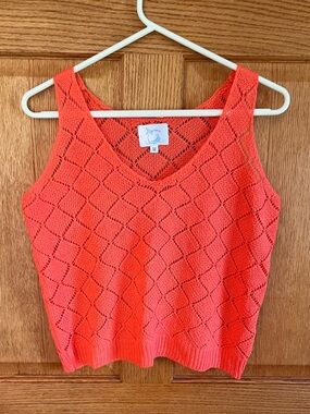 Salty wave crochet v neck tank top
